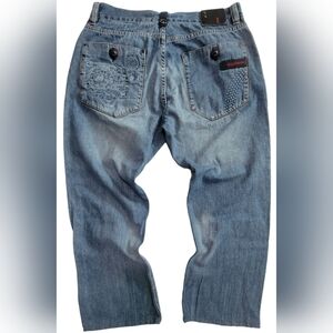 Vintage COOGI Australia C69 Blue Denim Mens Size 34 x 34 Vtg Embroidered Jeans